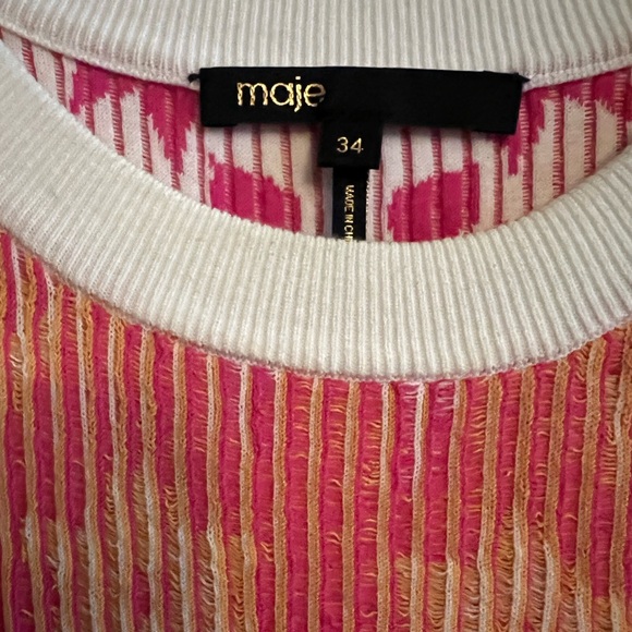 Maje Printed Reversible Dress Size 34 - Picture 9 of 9